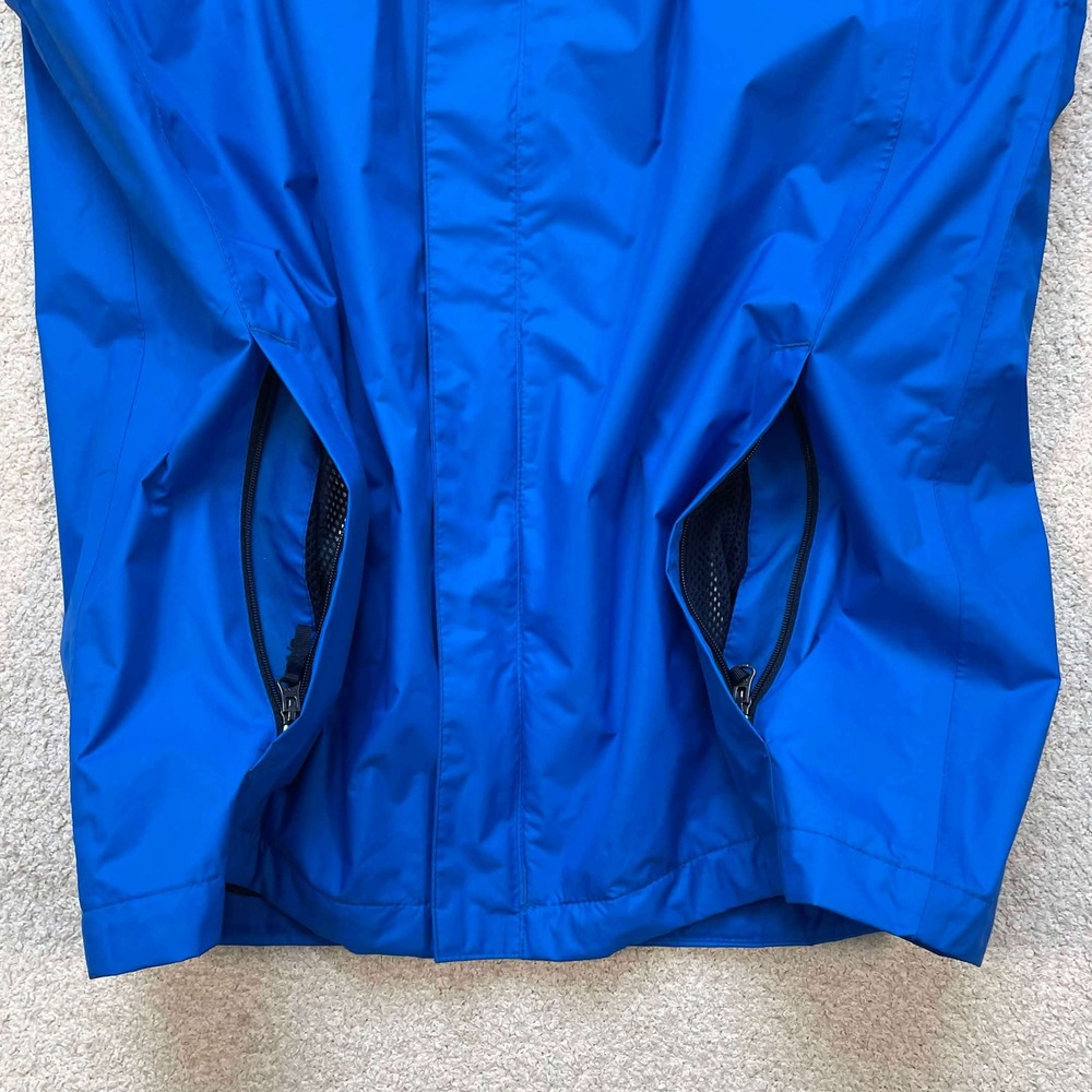 Columbia XL Omni-Tech Rain Jacket Blue Hooded Waterproof Shell Zip Up - Picture 9 of 12